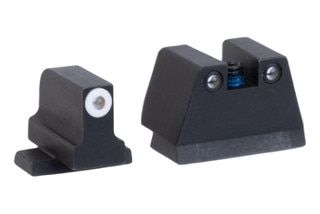 Suppressor height night sight set for Sig P365 and P320 with white front ring.